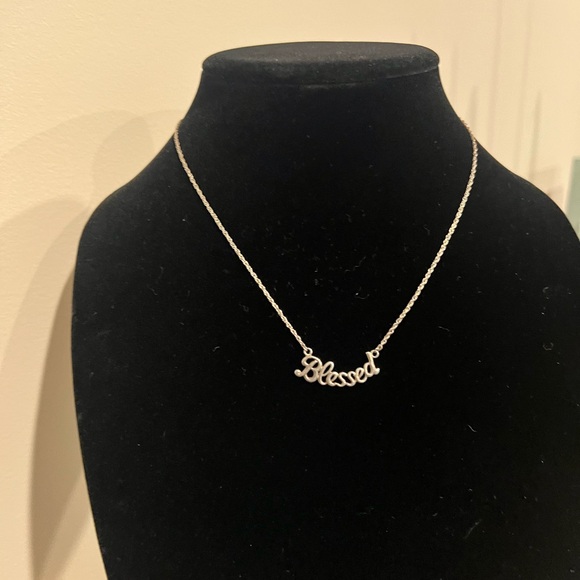 925 Silver 'Blessed' Necklace - Picture 2 of 14